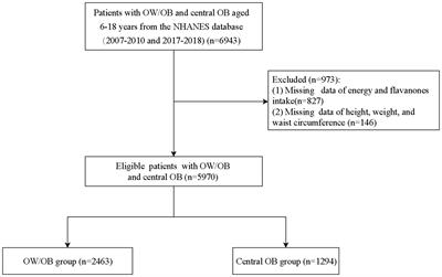 Association between intake of flavanones and the overweight/obesity and central obesity in children and adolescents: a cross-sectional study from the NHANES database